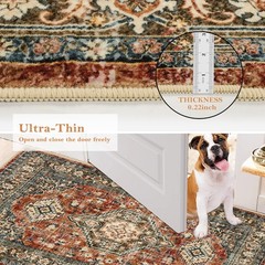 Lahome Oriental Washable Kitchen Runner Rug, 2×6 2′ x 6′ (Runner), Brick Red