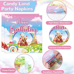 Vibrant 96-Pc Candyland Party Dinnerware – Perfect for Celebrations of 24