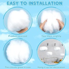 Artificial Cloud Props, Imitation 3D Cloud Hanging Decorations, Cloud Shape Room