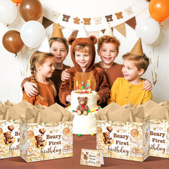 Beary First Birthday Decorations for Boys Girls Beary 1St Birthday Gift Bags wit