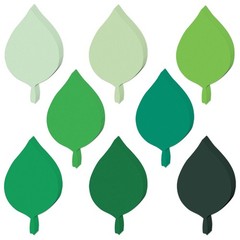 200 PCS 4 Inch Assorted Green Paper Leaf Cutouts Shape Die Cuts DIY Decor