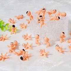 Bouclel Party Decorations Mini Plastic Babies Supplies Shower ice Pink
