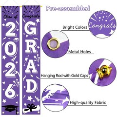 Graduation Porch Banner Class Sign Congrats Grad Hanging Flags High School Co…