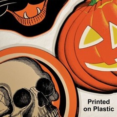 Beistle Halloween Vintage Style Plastic Cutouts Skull Black Cat Pumpkin