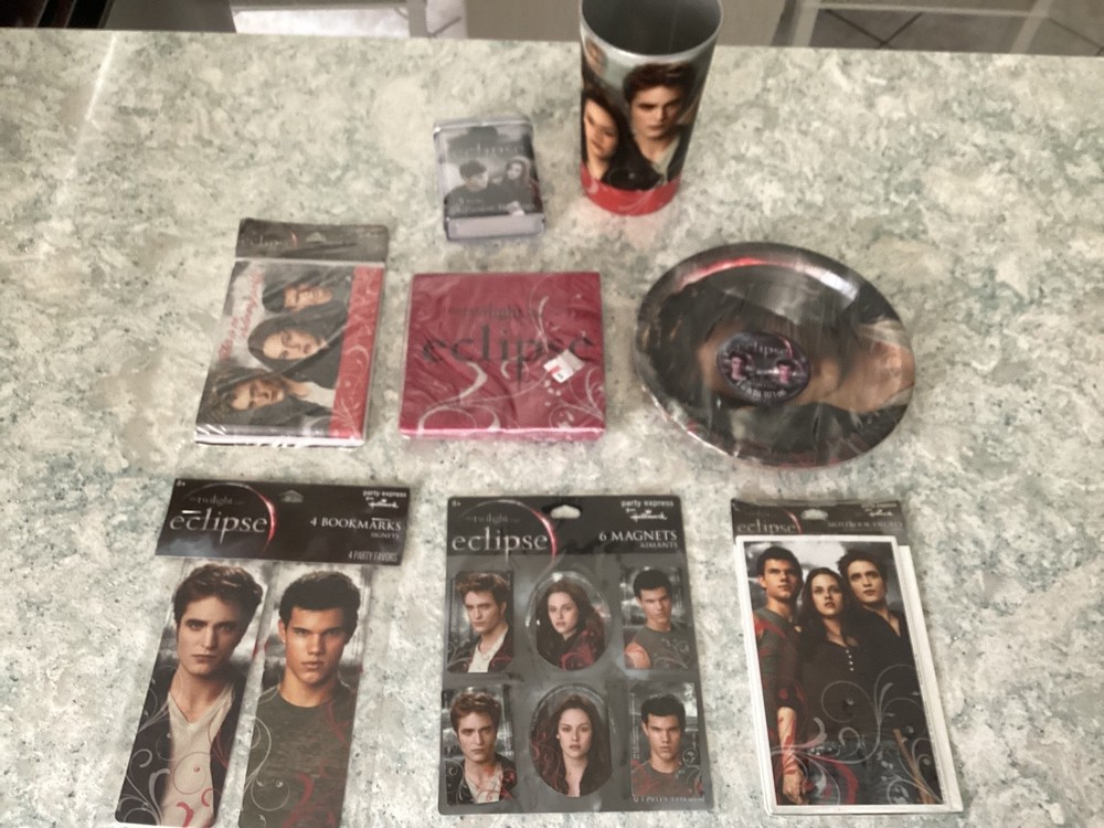 Twilight Eclipse Party Supplies Lot Napkins Plates Cup Sticker Collectible Merch