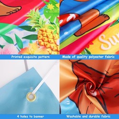 Hawaiian Surfer Photo Backdrop 59×39″ Aloha Surfing Boy Theme – Beach Party!