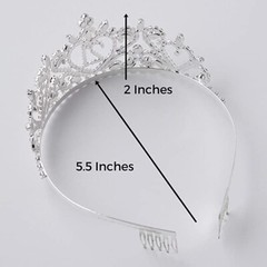 Ella Celebration 21 Tiara 21st Birthday Party Accessories Supplies, Crown Silver