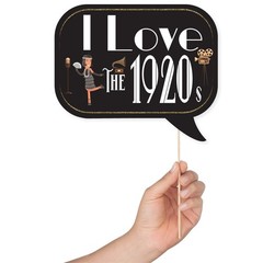 Roaring 20s Photo Booth Props – 41-pc Photo Booth Kit with 8 x 10-Inch Sign, …