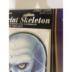 Beistle Jointed Skeleton Halloween Cardboard VTG Die Cut Art print 44″ New 1984