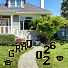 2026 Graduation Decorations Yard Sign 11Pcs Congrats Grad Yard Banner Outdoor