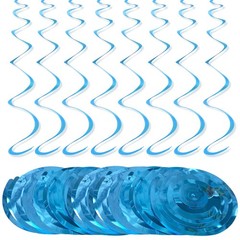 30 Pcs Hanging Swirl Party Decorations, Plastic Spiral Streamers Foil Ceiling…