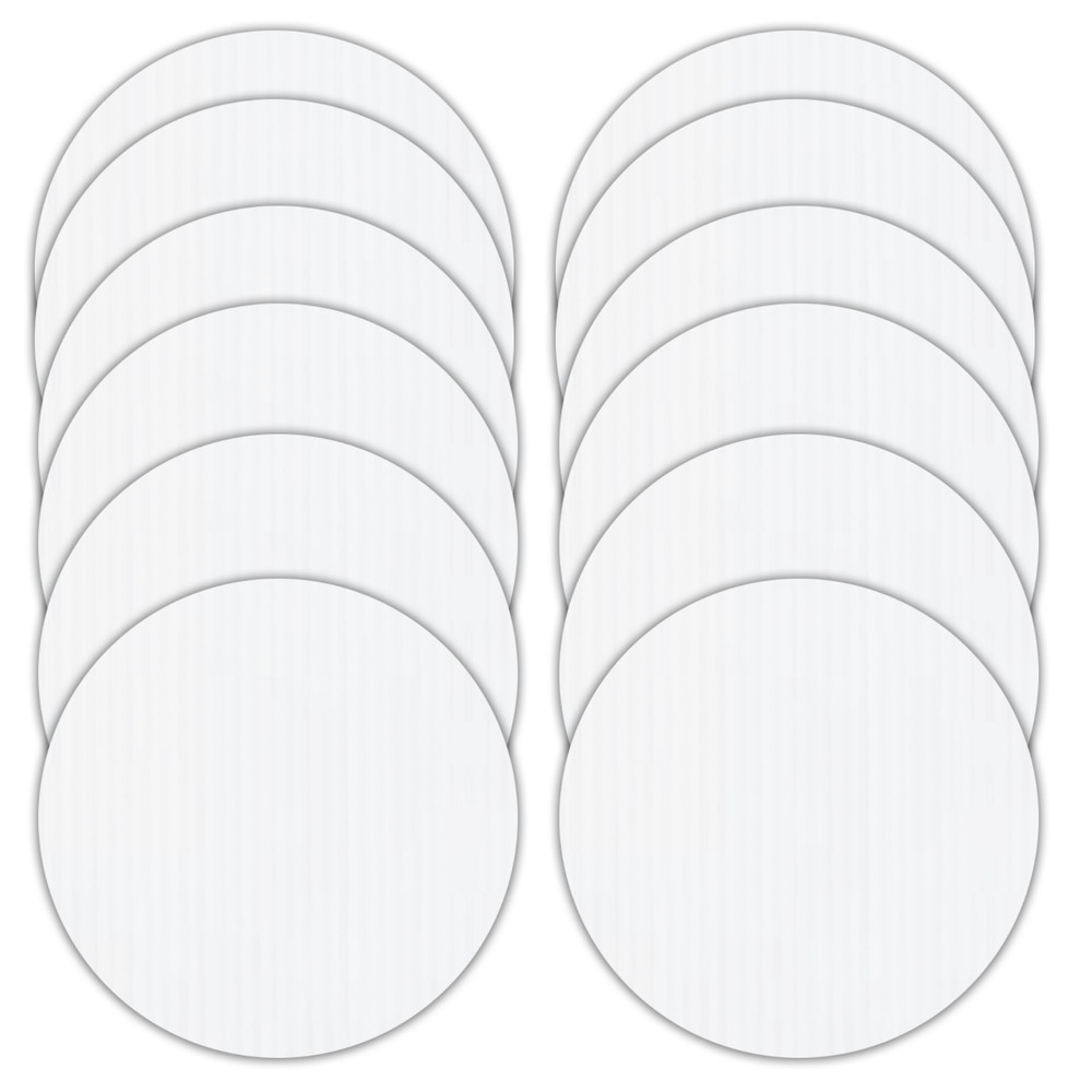 12 Inch Circle Rounds, Corrugated Plastic, Set of 12