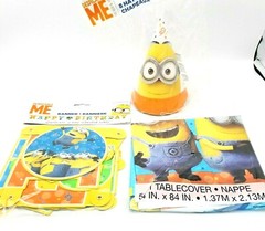 Despicable Me Minions Birthday Party Decorations Hats Tablecloth Banner Decor
