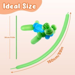 Voircoloria 100Pcs 260 Balloons Rainbow Long Balloons for Balloon Garland Thi…