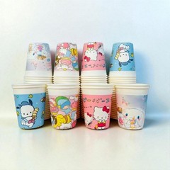 250ml Sanrio Hello Kitty 50 Pc Thick Disposable Paper Cups All Occasion Birthday