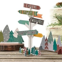 Party Wilderness Directional Sign Table Decoration Centerpiece Kit (3 pcs)