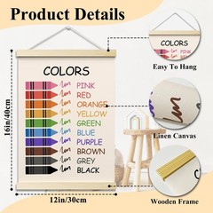 Shapes Colors Posters Hanger Frame for Classroom Hanging Poster for Classroom…