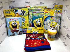 «Spongebob» Birthday Party Supplies, Invitations, Grab & Go Play Packs, Kiddy