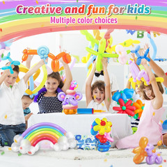 100 Pcs 260 Balloons Kit with Pump – Kids Premium Latex Twisting Long Balloons t