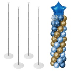 4 Sets Metal Balloon Stand, Balloon Arch Kit of 4, 7 Feet Adjustable, Durable…