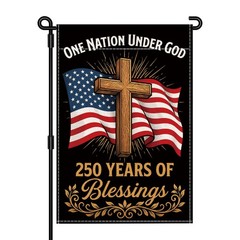 Blessings 250 Years America Garden Flag, 250 Anniversary USA Flag America Pat…