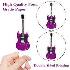 36PCS Guitar Cake Cupcake Toppers Music Lover’s Birthday Rock and Roll Party …