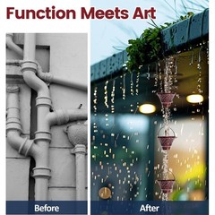 Functional Garden Rain Chain with Antique Bronze Finish for Drainage Solution