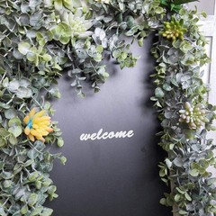 5.9′ Long Faux Silver Dollar Eucalyptus Leaves Greenery Artificial Garland in