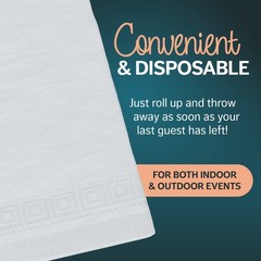 Houzzkingz Usa Paper Tablecloths For Rectangle Tables 54 X 108 12 Pack White