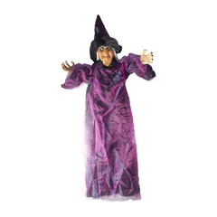 Life Size Hanging Talking Witch – Animated Halloween Witch with Sound Activation