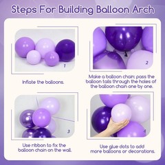 Purple Decorations for with Metallic Dark Pastel Purple Confetti Foil Balloon…