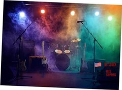 Music Backdrop Karaoke Party Backgrounds for Photography Rock and Roll 7X5FT