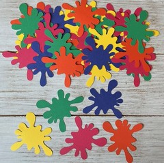 Primary Colored Paint Splatter Cutouts Art Party Teacher Decorations Birthday