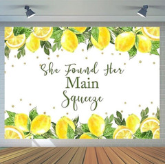 Mocsicka She Found Her Main Squeeze Backdrop Lemon Bridal Shower Lemonade Bac…