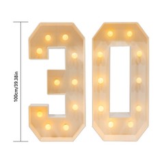 30th Birthday Decorations 3FT Marquee Light up Numbers 30 Birthday Number Lights