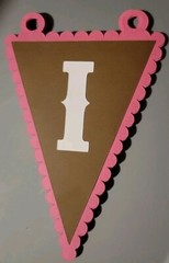 Die Cut Pink & Brown BIRTHDAY for Banner