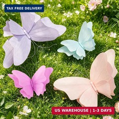 3D Hanging Butterfly Decorations, Butterfly Birthday Party Decorations, 4 Pcs Cr