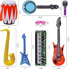 Blow Up Guitar Inflatable Party Props – Rock and Roll Theme