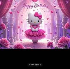 210x150cm Hello Kitty Backdrop
