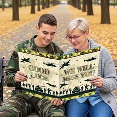 Jumbo Camouflage Retirement Greeting Card Army Military We Will Miss You