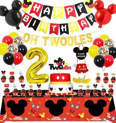 Mickey Mouse 2nd Birthday Party Supplies Oh Twodles Theme Party Decorations I…