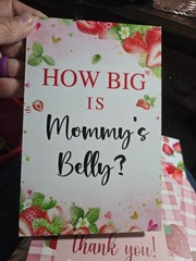Strawberry Berry Theme Baby Shower Signs For Games And Tables