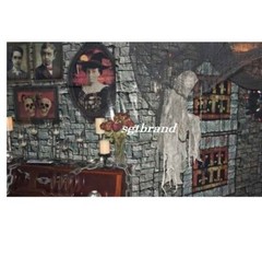 DUNGEON BRICK WALL Scene Setter Halloween party Haunted House wall backdrop