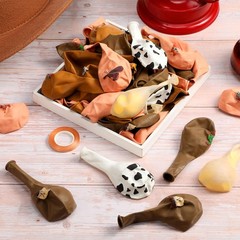 60 Pcs Western Party Decorations 12 Inch Western Cowboy Latex Balloons Cowboy
