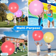 9pcs Big 36 inch Balloons Pastel Giant Balloons Extra Thick Latex Balloon Lar…