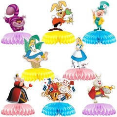 Alice in Wonderland Honeycomb Centerpieces 3D Table Decorations Party Supplies