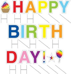 Eye-Catching Happy Birthday Yard Decoration – Perfect for Outdoor Parties