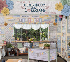 Cottage Charm Paper Flowers Premade Decorations for Party Photo Backdrops, Class
