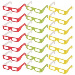 36Pcs Unique 3D Effect Paper Eyewear for Carnival and Holiday Party Decorations