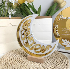 Ramadan Decorations for Table Sign Eid Mubarak Party Decoration Ramadan Kareem